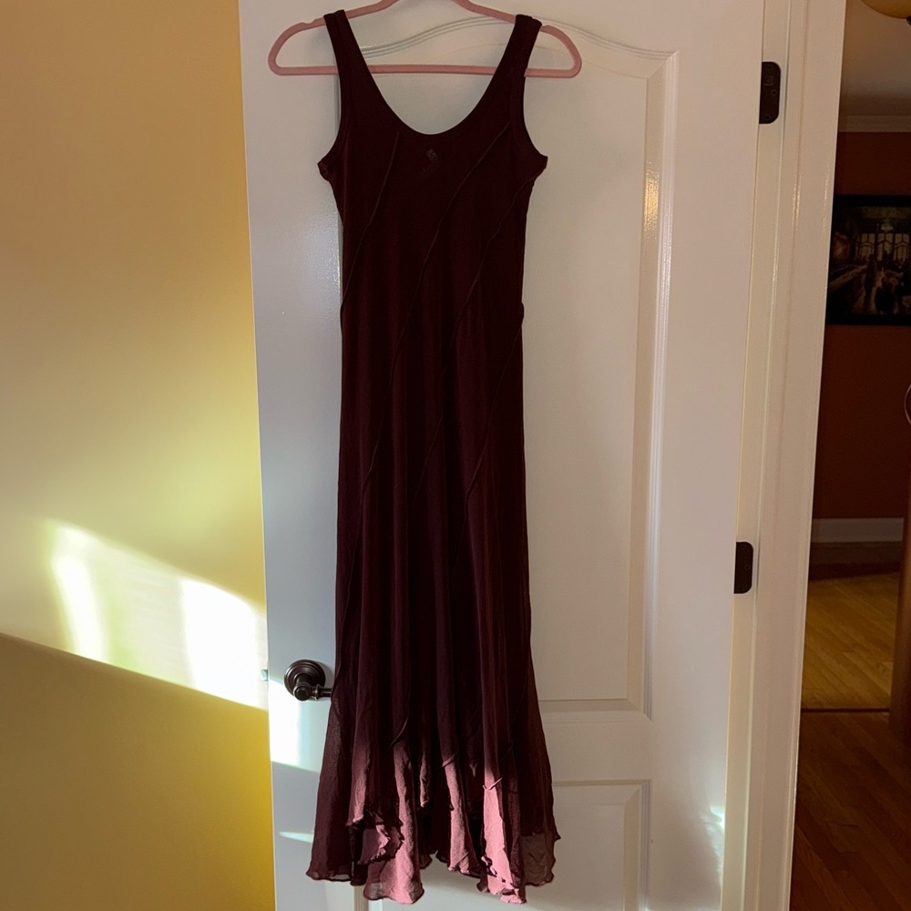 Jean Paul Gaultier Deep Burgundy Maxi Dress